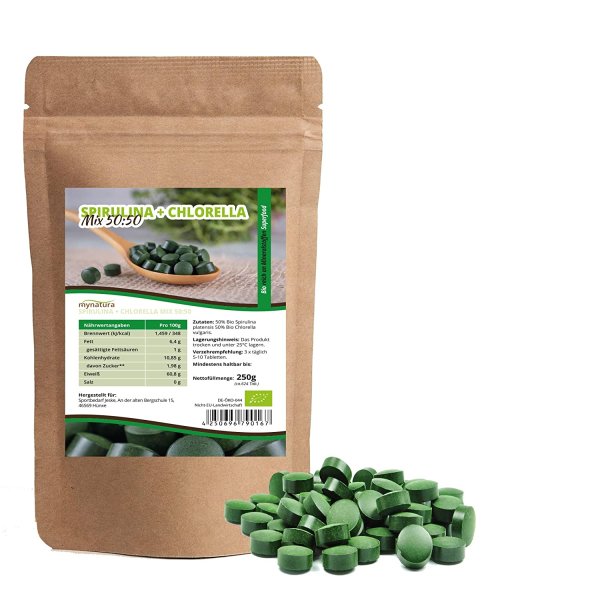 Mynatura Bio Spirulina + Bio Chlorella Algen Tabletten 0,25Kg