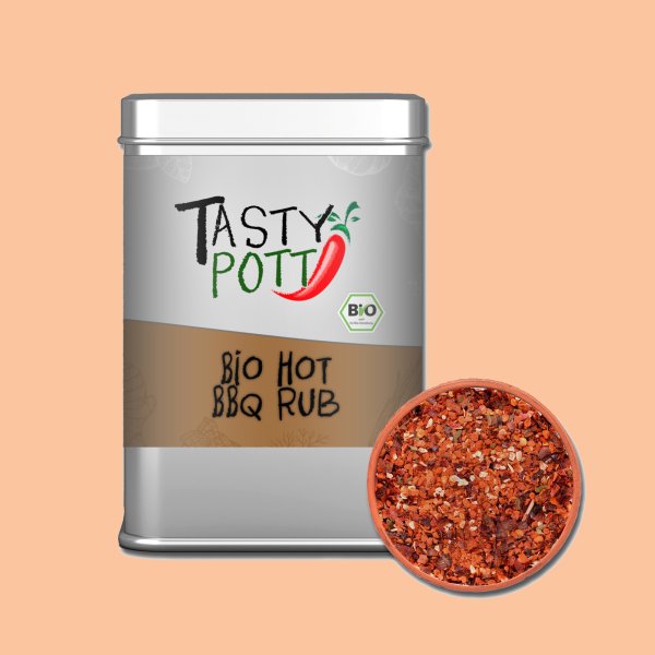 Tasty Pott Bio Hot BBQ Rub 100g Grillgewürz