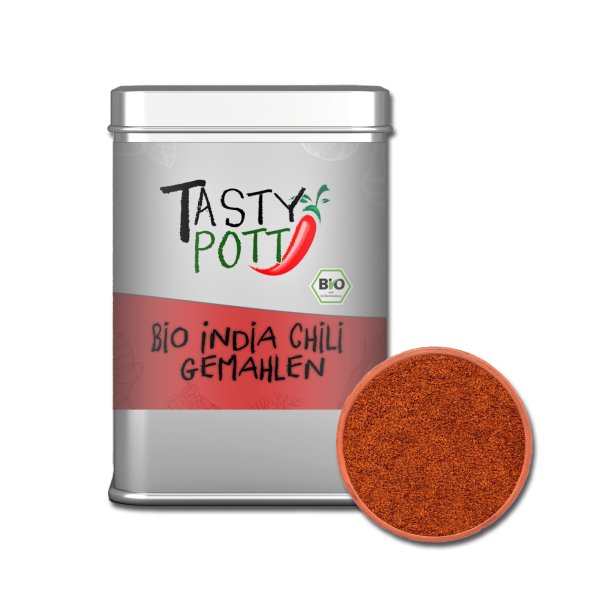 Tasty Pott Bio India Chili - gemahlen - 80g-Copy