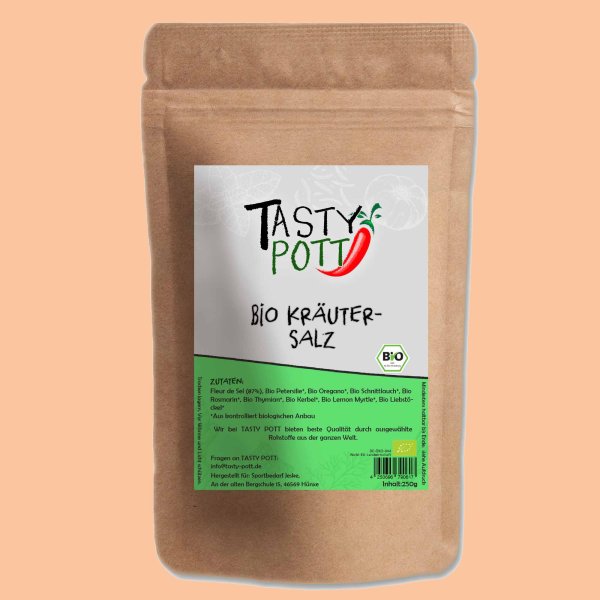 Tasty Pott Bio Kräutersalz Nachfüllbeutel 250g