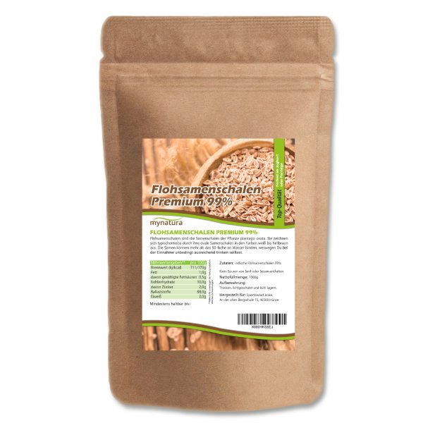 Mynatura Premium Flohsamenschalen 99% Reinheit 1Kg