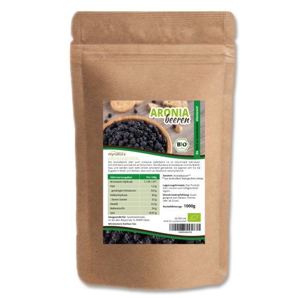 Mynatura Bio Aronia Beeren getrocknet 1Kg