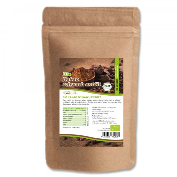 Mynatura Bio Kakao, schwach entölt - Kakaopulver 1Kg