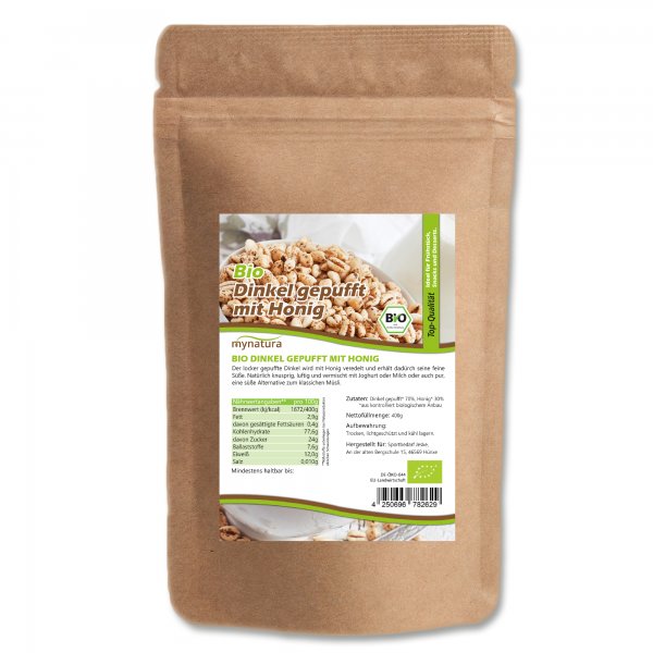 Mynatura Bio Dinkel gepufft mit Honig 400g