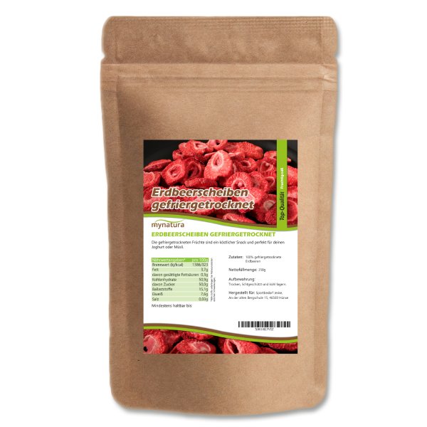 Mynatura Erdbeerscheiben gefriergetrocknet 0,35Kg