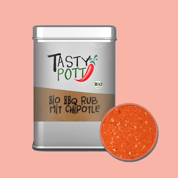 Tasty Pott Bio BBQ Rub mit Chipotle 100g Dose