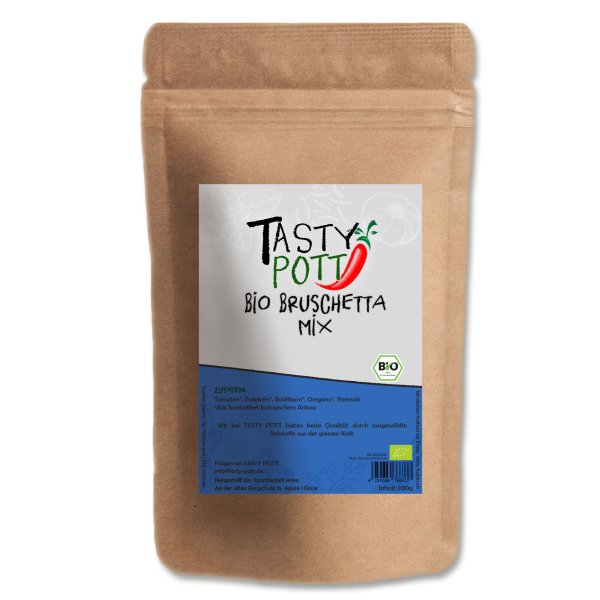 Tasty Pott Bio Bruschetta Mix Gewürzmischung Nachfüllbeutel 250g
