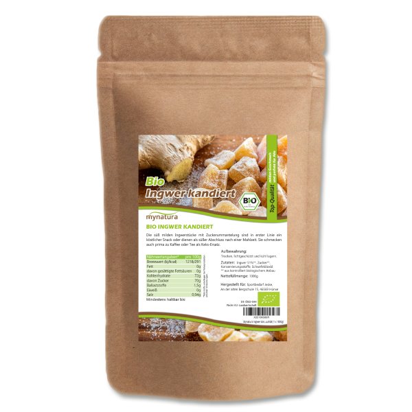 Mynatura Bio Ingwer, kandiert 1Kg