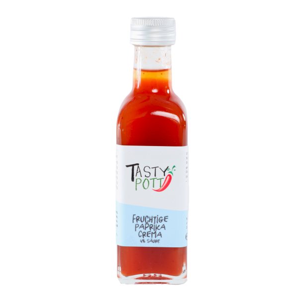 Tasty Pott Fruchtige Paprika Crema 4% Säure - 100 ml Glasflasch