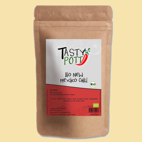 Tasty Pott Bio New Mexiko Chili Pulver Nachfüllbeutel 250g