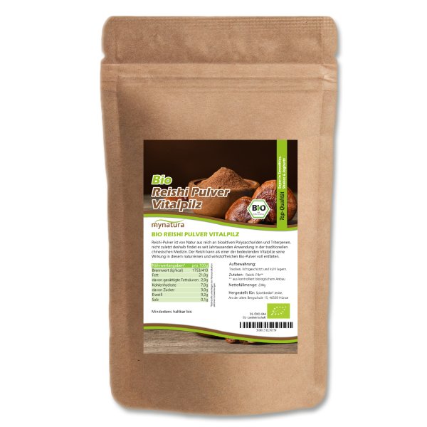 Mynatura Bio Reishi Pulver Vitalpilz 0,2Kg