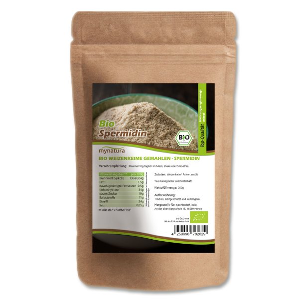 Mynatura Bio Weizenkeime gemahlen - Spermidin 250g