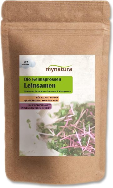 Mynatura Bio Leinsamen Keimsprossen 500g