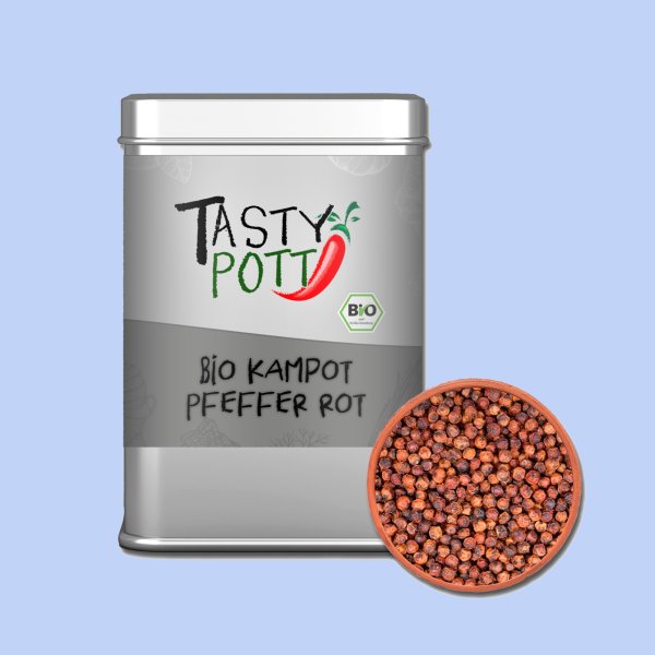 Tasty Pott Bio Kampot Pfeffer I Rot I Ganz I 70g